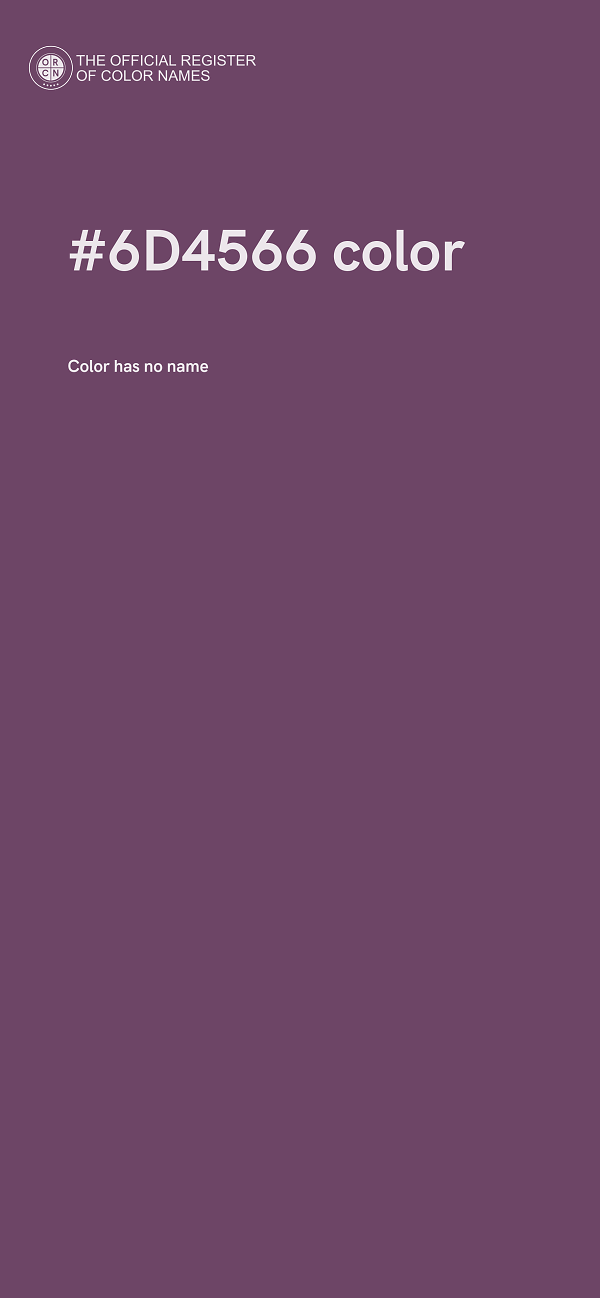 #6D4566 color image
