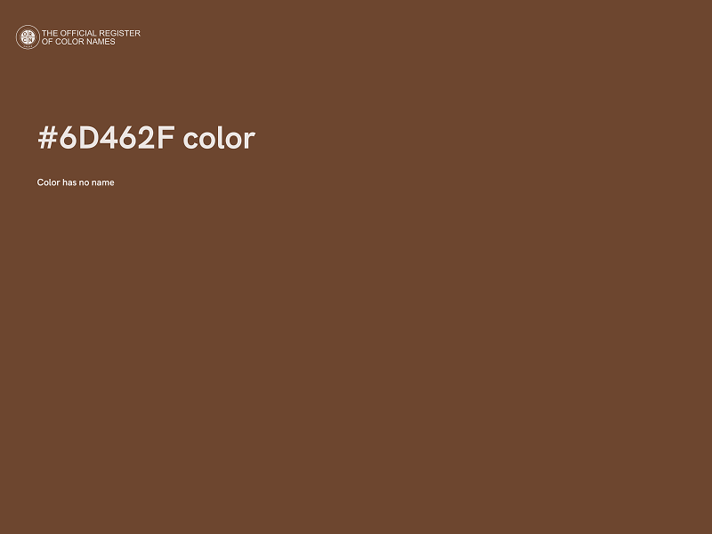 #6D462F color image