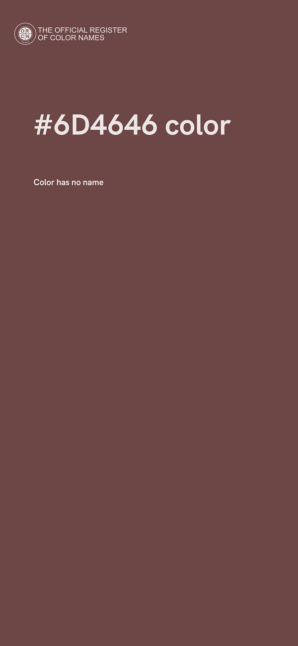 #6D4646 color image