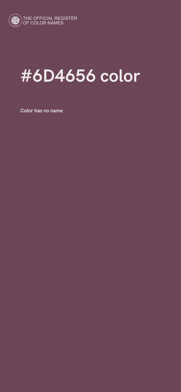 #6D4656 color image