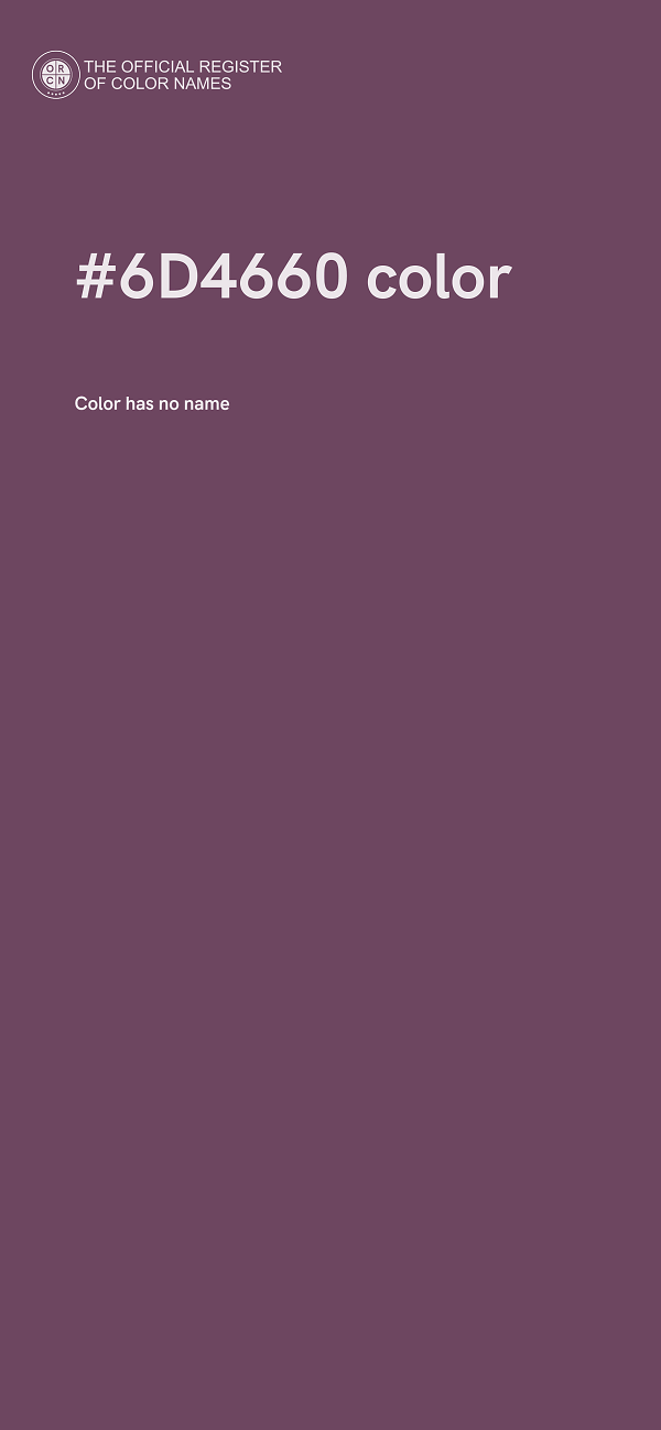 #6D4660 color image