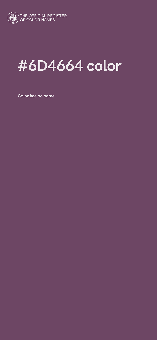 #6D4664 color image
