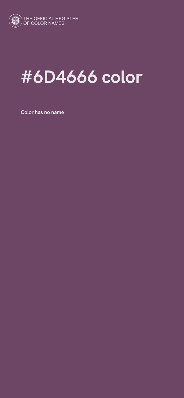 #6D4666 color image