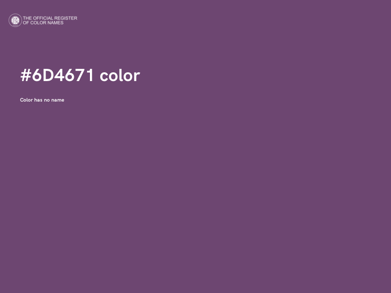 #6D4671 color image