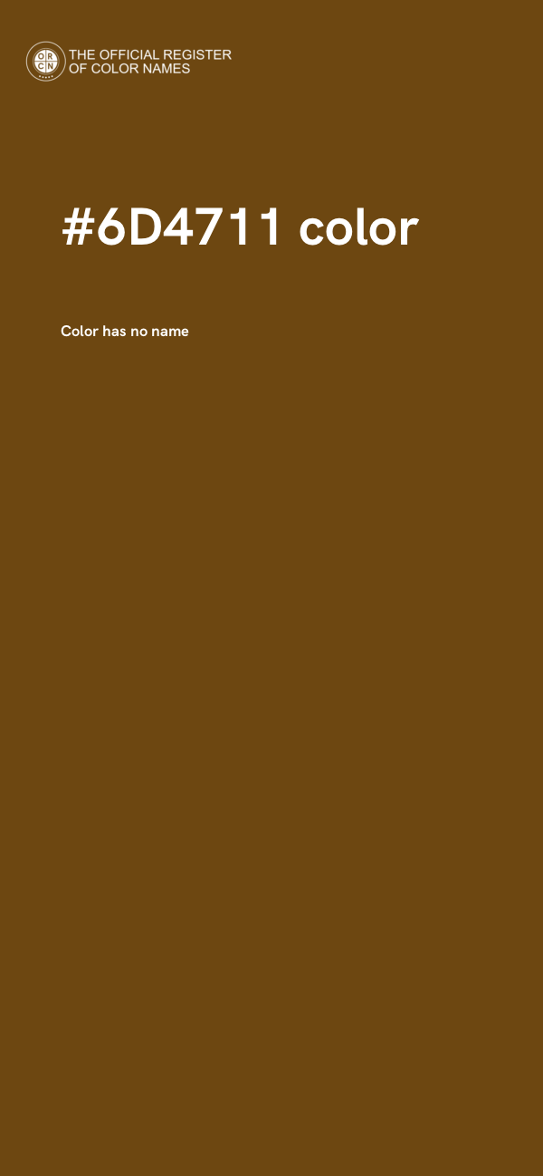 #6D4711 color image