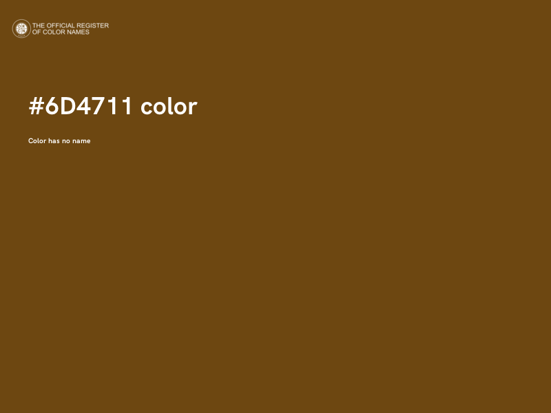 #6D4711 color image
