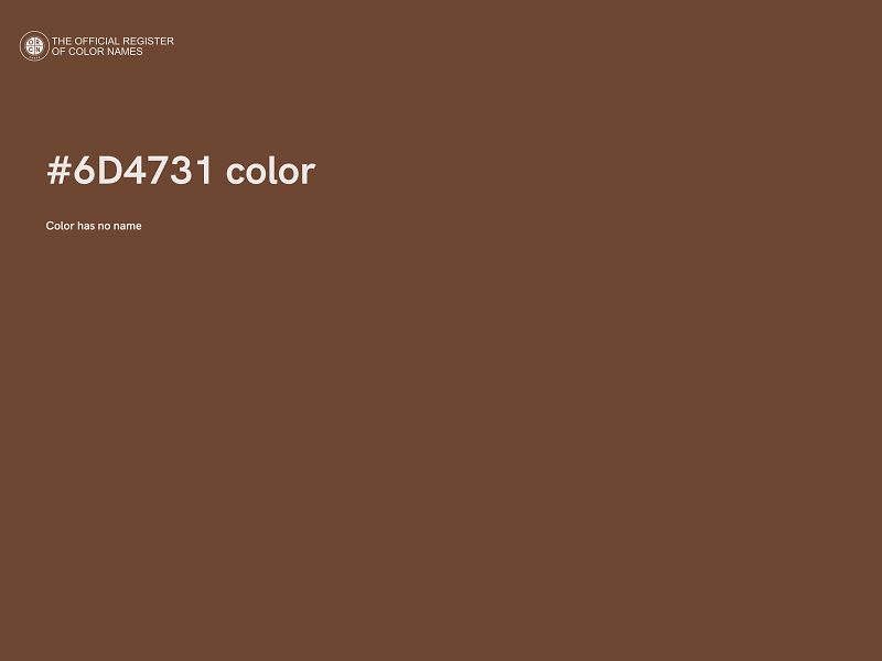 #6D4731 color image