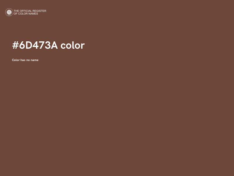 #6D473A color image