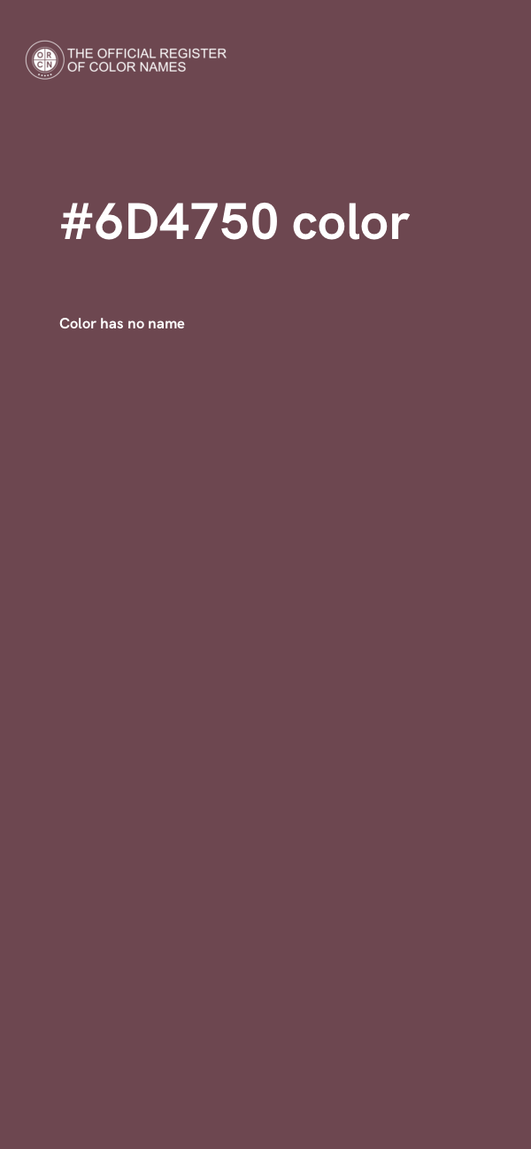 #6D4750 color image