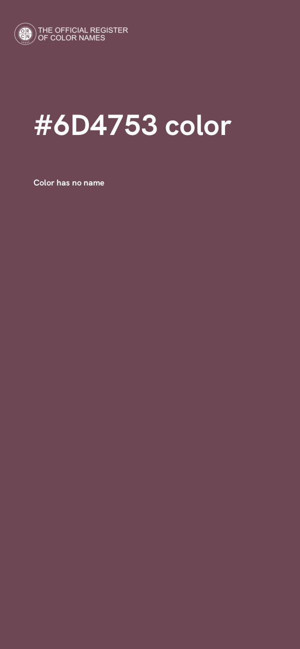 #6D4753 color image