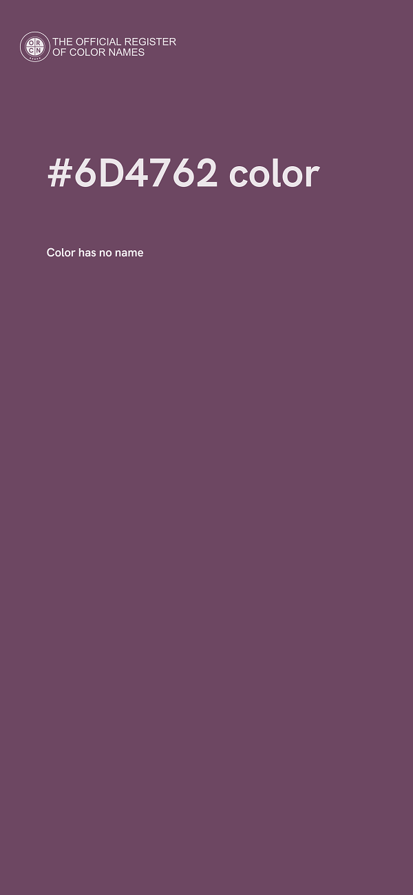 #6D4762 color image