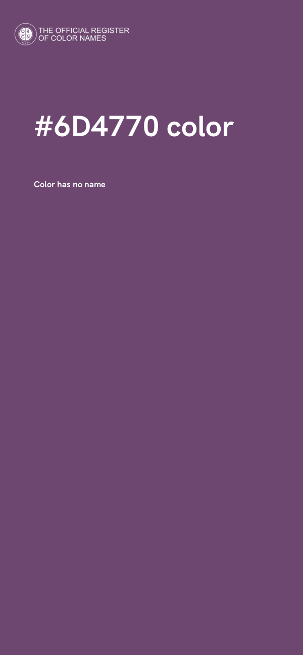 #6D4770 color image