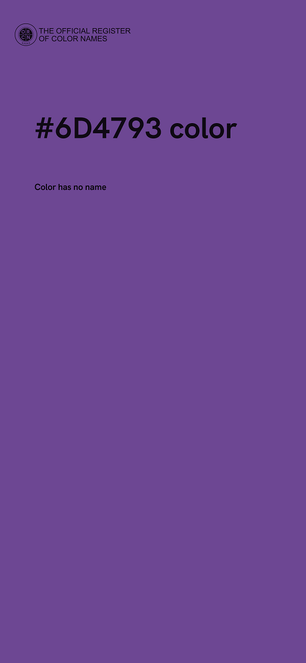 #6D4793 color image