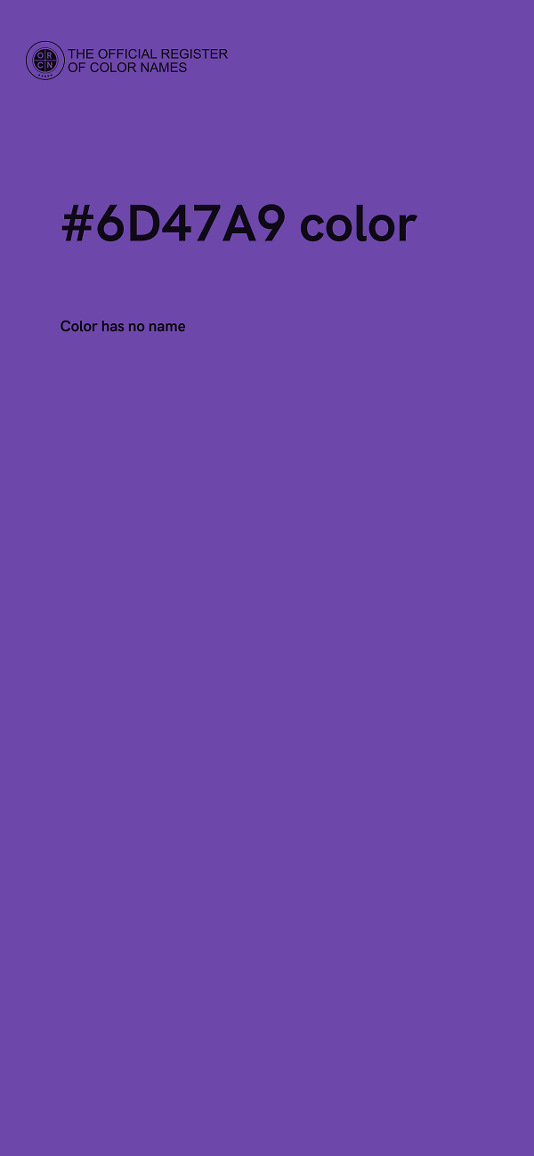 #6D47A9 color image