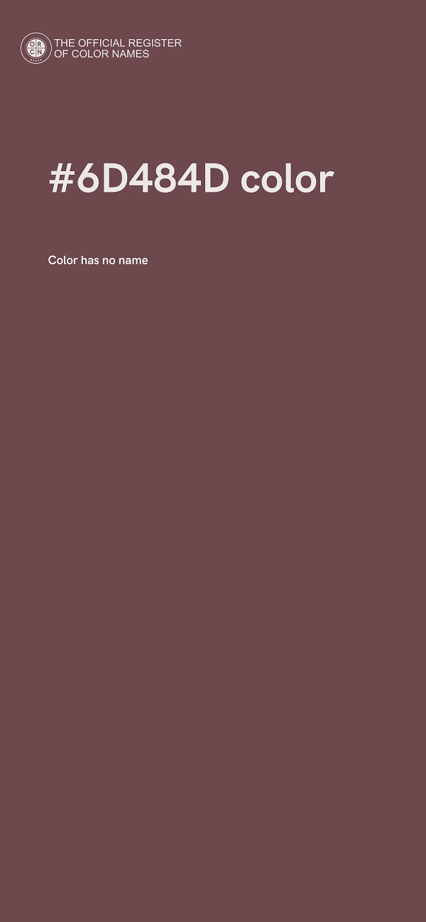 #6D484D color image