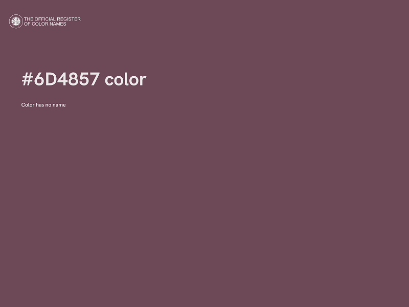 #6D4857 color image