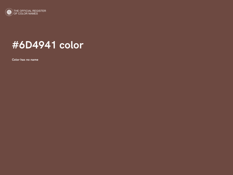 #6D4941 color image