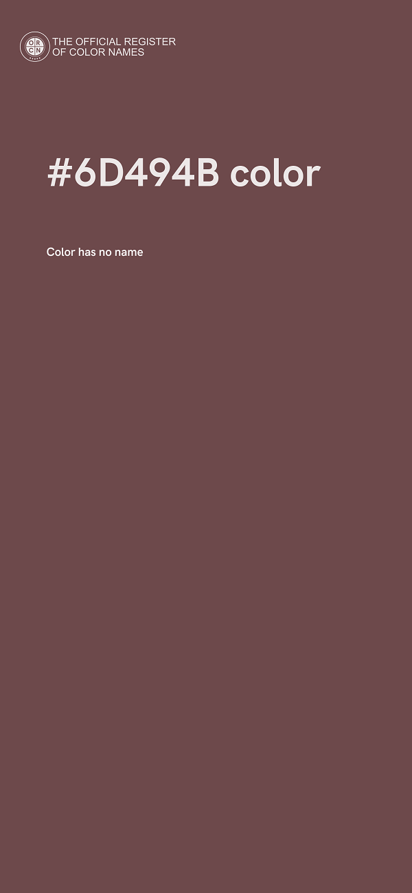 #6D494B color image