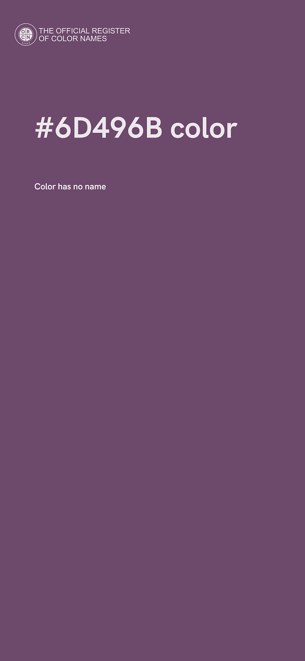 #6D496B color image