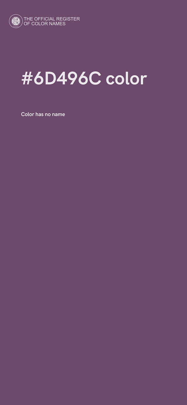 #6D496C color image