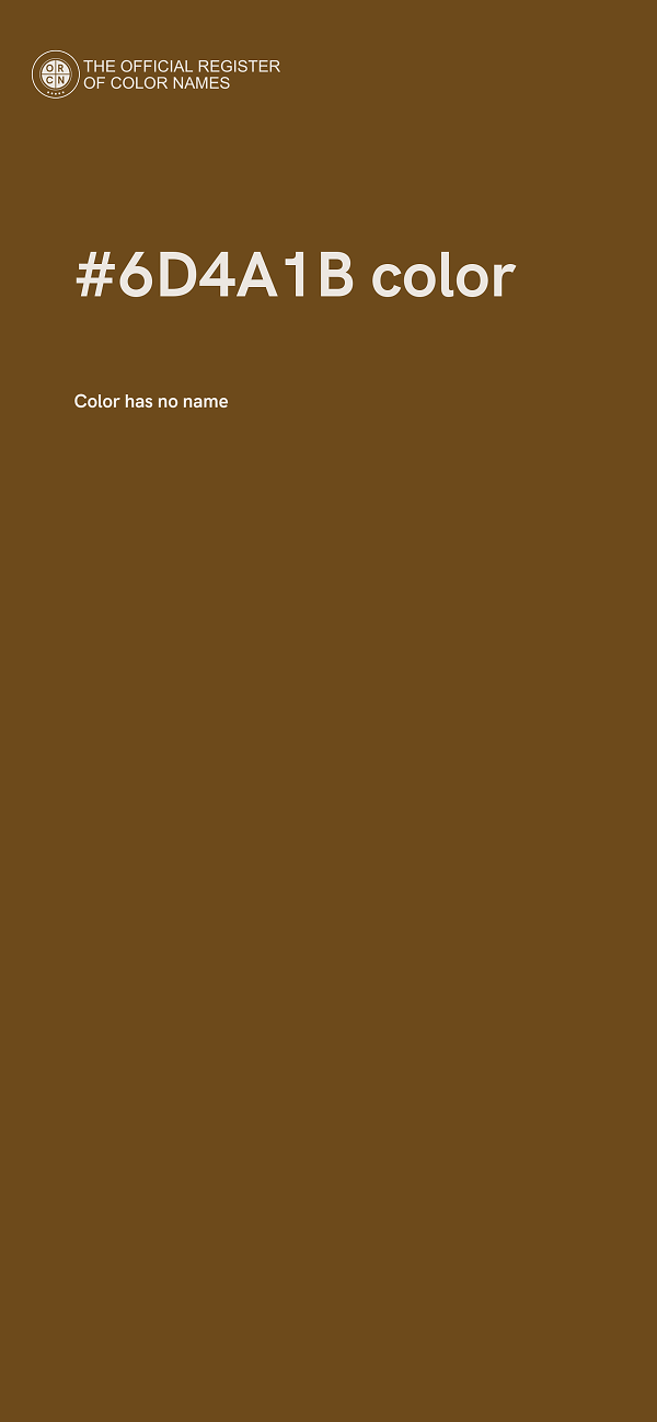 #6D4A1B color image