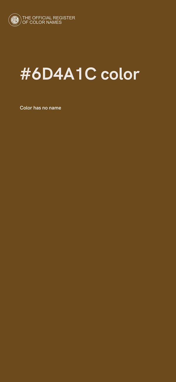 #6D4A1C color image