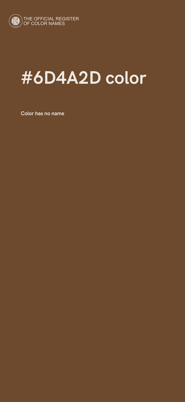 #6D4A2D color image