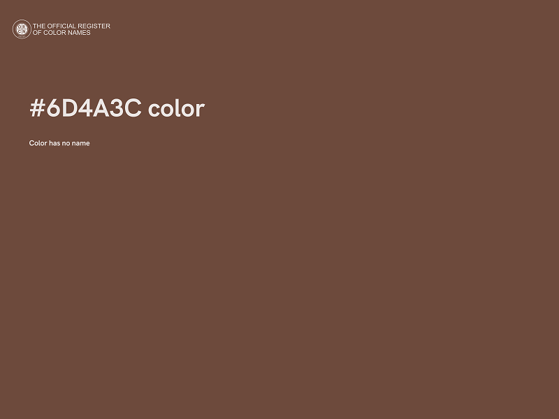 #6D4A3C color image