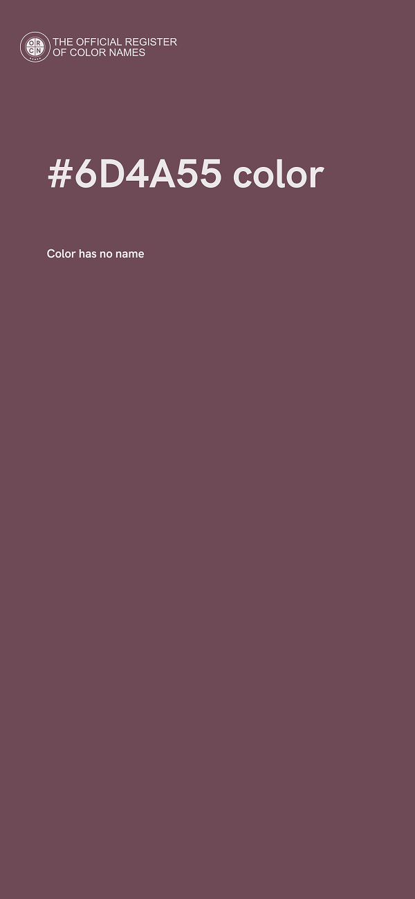 #6D4A55 color image