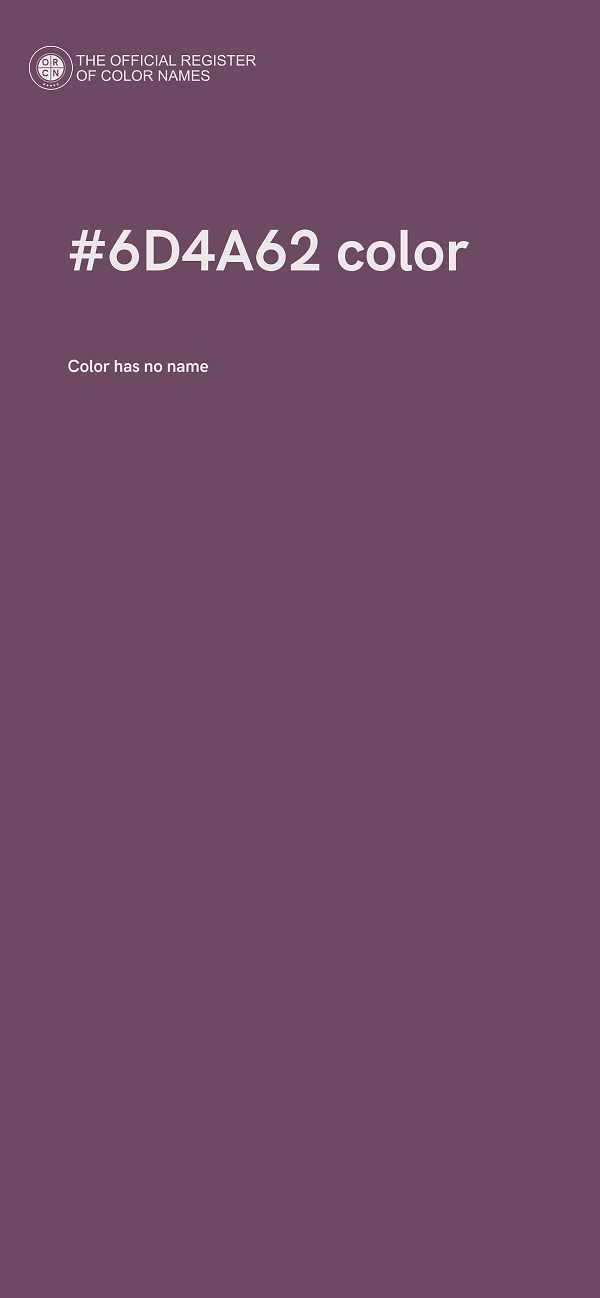 #6D4A62 color image