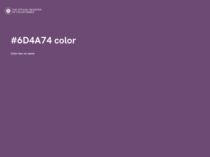#6D4A74 color image