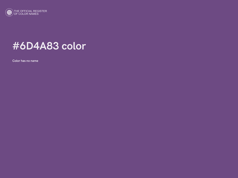 #6D4A83 color image