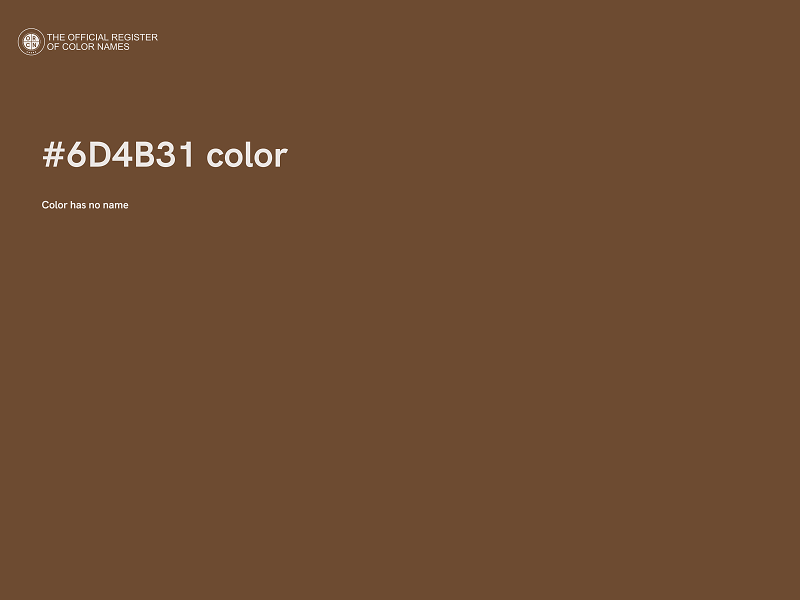 #6D4B31 color image