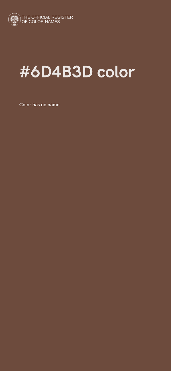 #6D4B3D color image