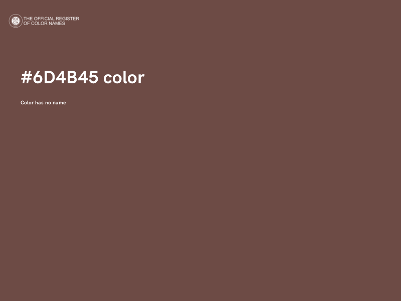 #6D4B45 color image