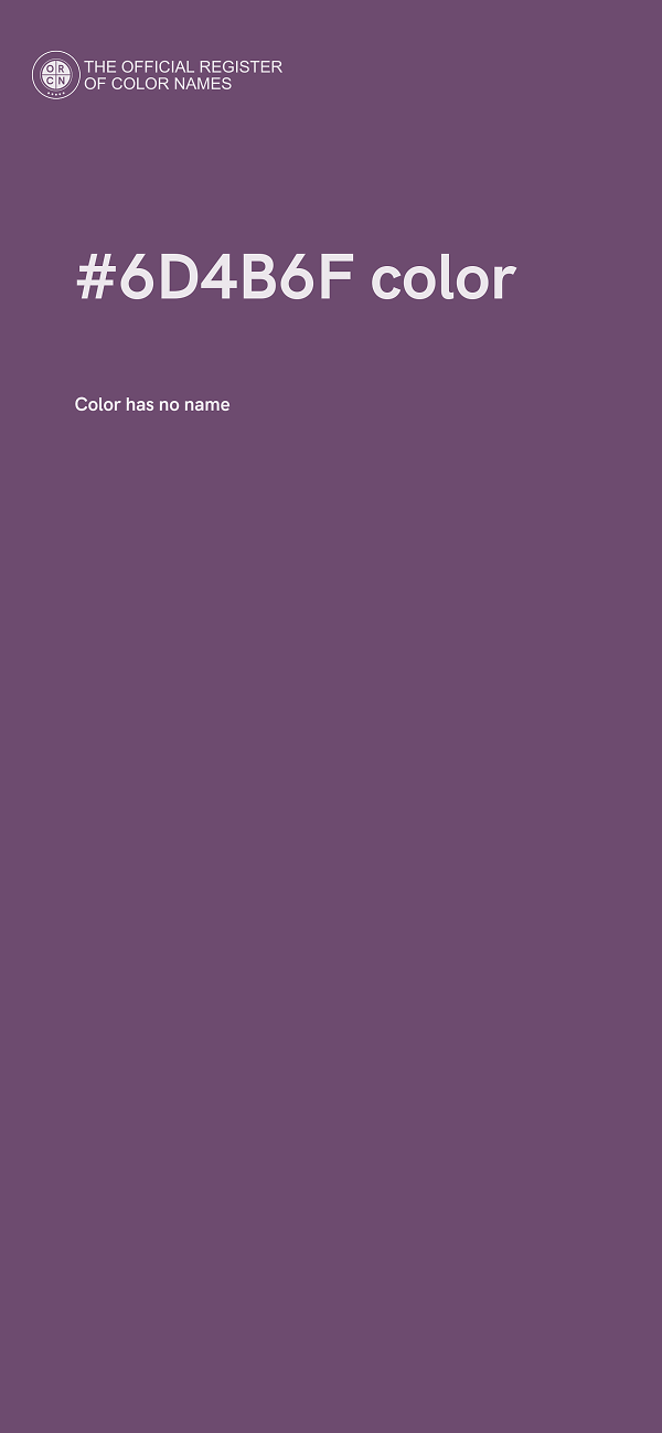 #6D4B6F color image