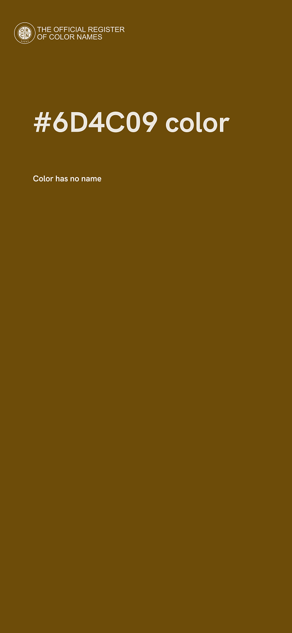 #6D4C09 color image