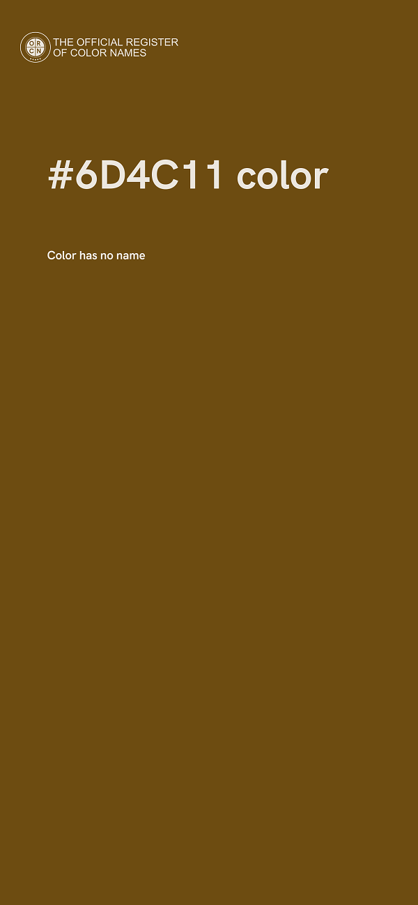 #6D4C11 color image
