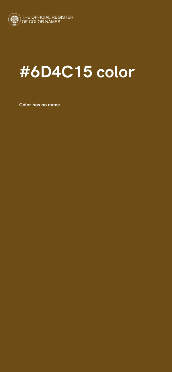 #6D4C15 color image