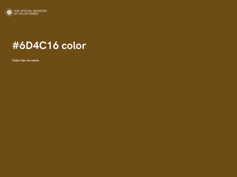 #6D4C16 color image