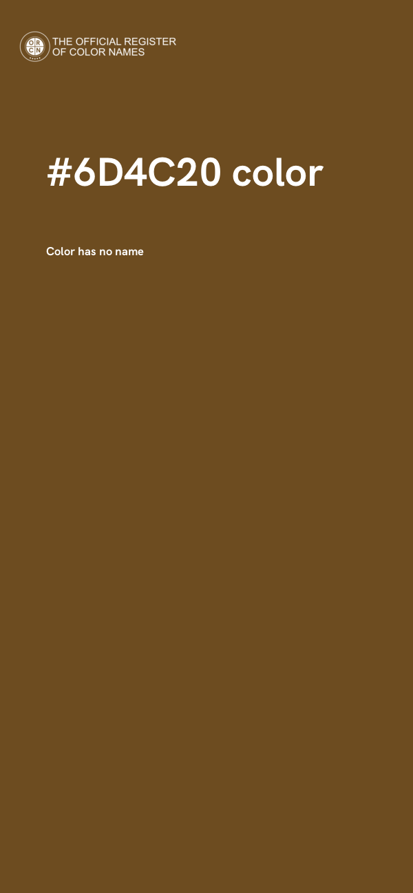 #6D4C20 color image