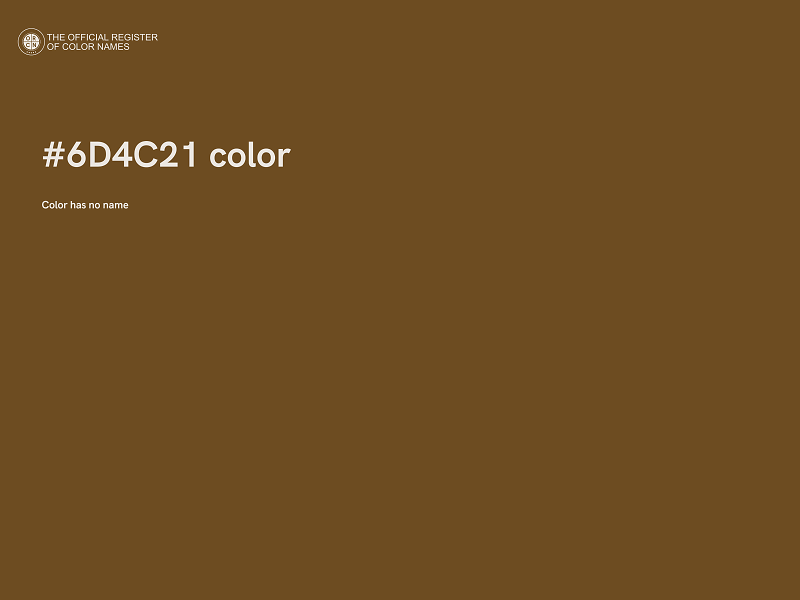 #6D4C21 color image