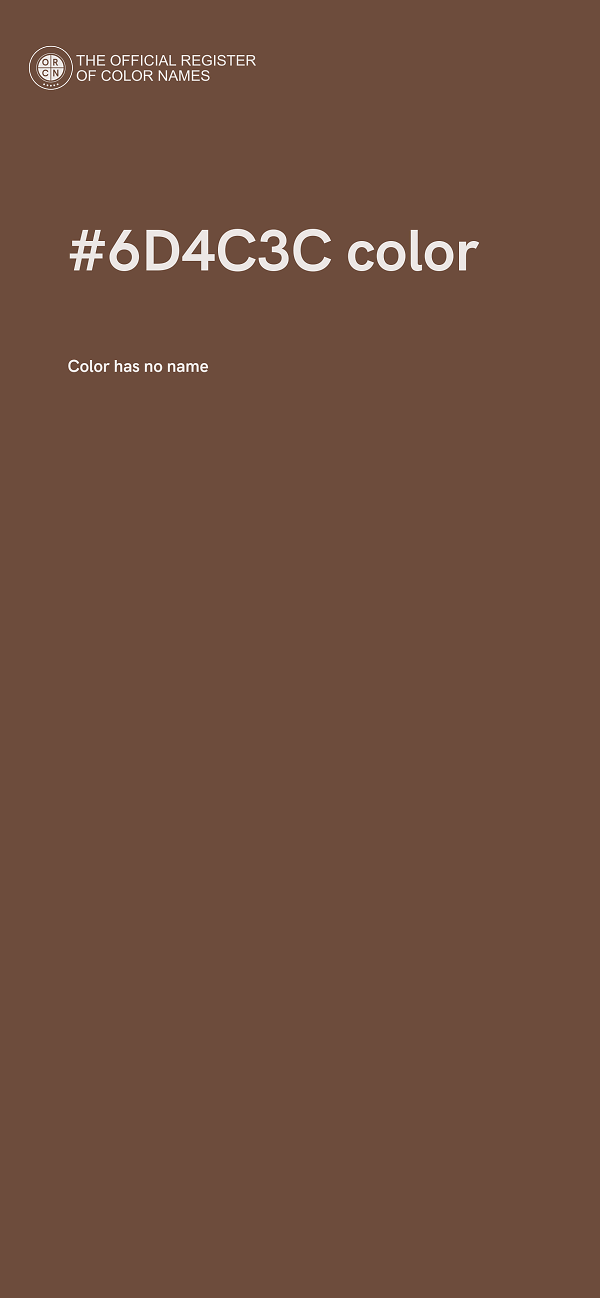 #6D4C3C color image