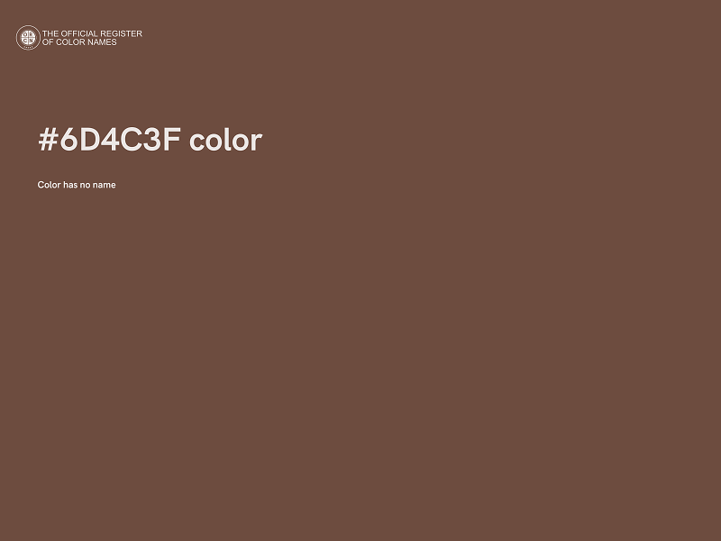 #6D4C3F color image