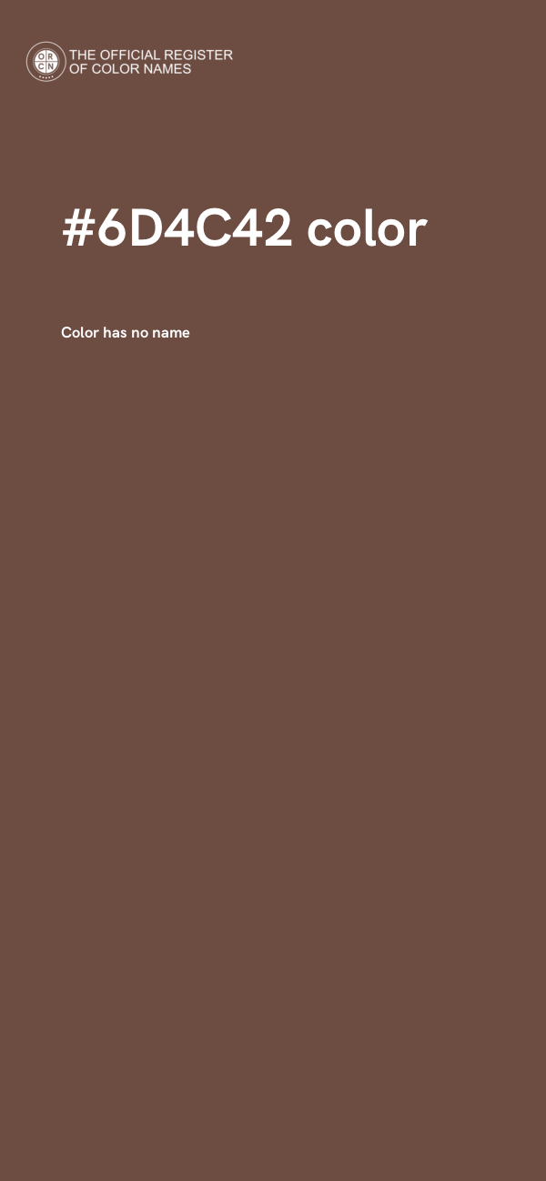 #6D4C42 color image