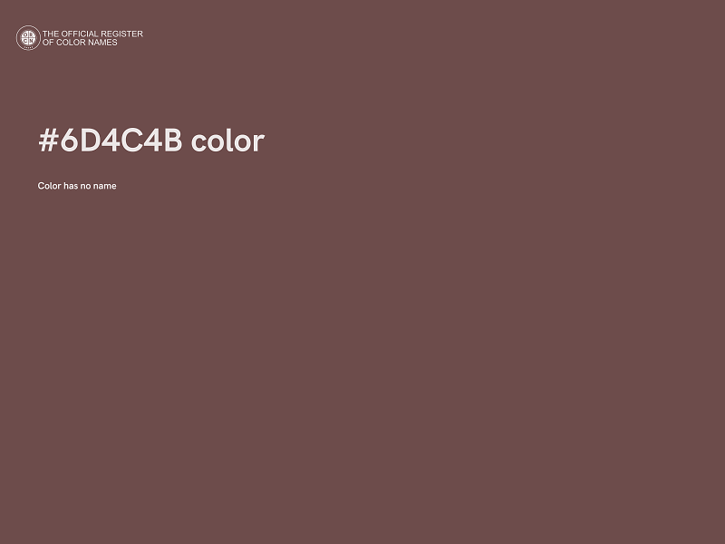 #6D4C4B color image