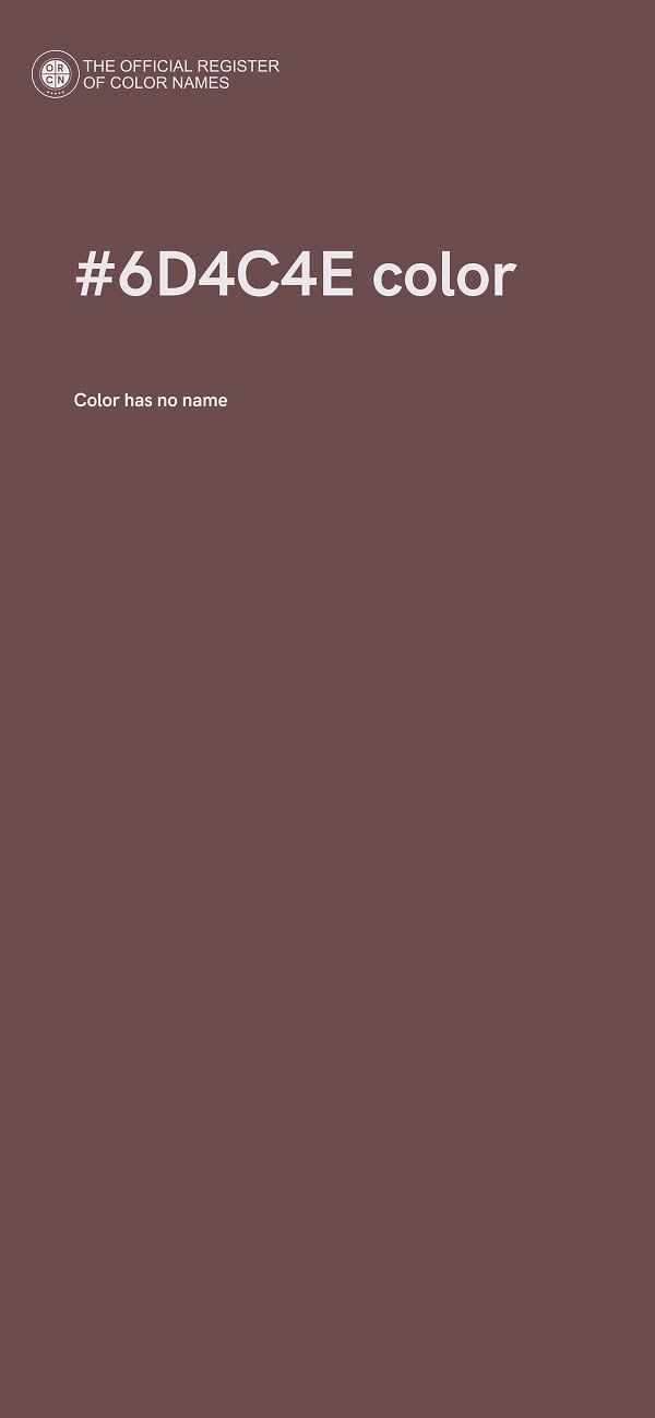 #6D4C4E color image