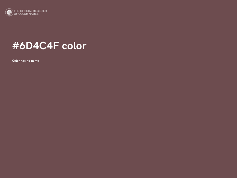 #6D4C4F color image