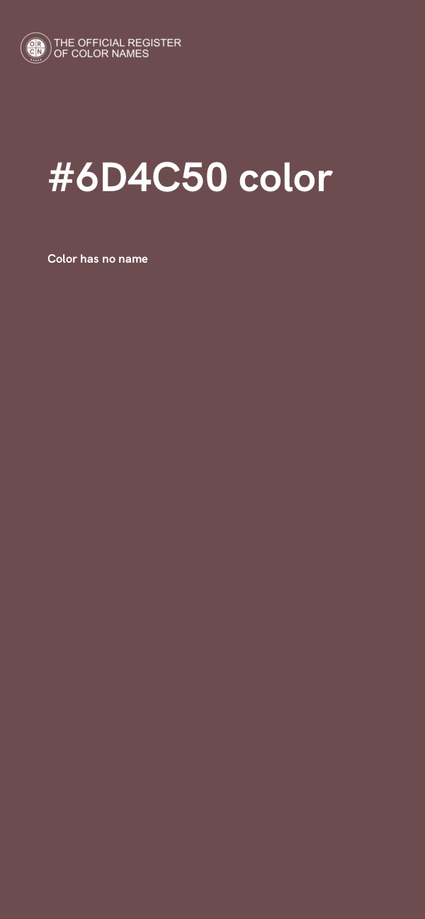 #6D4C50 color image