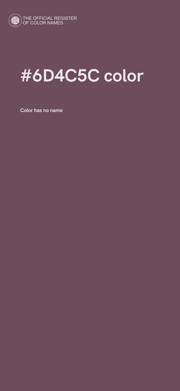 #6D4C5C color image